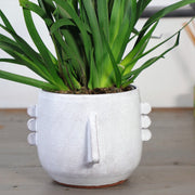 Santorini head planter - white